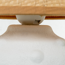 Lámpara Sobremesa Cerámica Blanca Ø15x25cm Tulipa:ø15cm