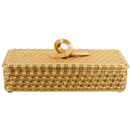 Joyero Resina Dorado 19,5x10x7,5cm Diseño Elegante y Duradero para Joyas