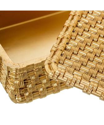 Joyero Resina Dorado 19,5x10x7,5cm Diseño Elegante y Duradero para Joyas