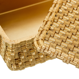 Joyero Resina Dorado 19,5x10x7,5cm Diseño Elegante y Duradero para Joyas