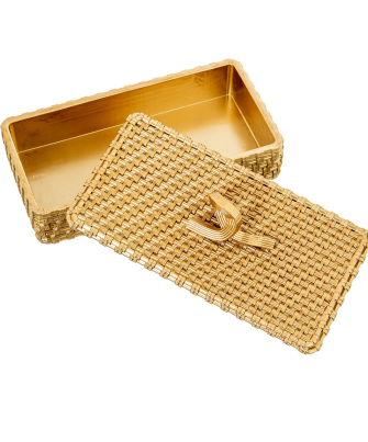 Joyero Resina Dorado 19,5x10x7,5cm Diseño Elegante y Duradero para Joyas