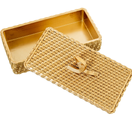 Joyero Resina Dorado 19,5x10x7,5cm Diseño Elegante y Duradero para Joyas