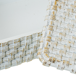 Joyero Resina Blanco 19,5x10x7,5cm Diseño Elegante y Duradero para Joyas