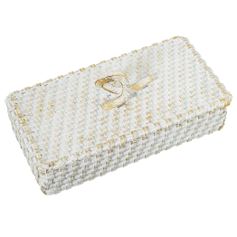 Joyero Resina Blanco 19,5x10x7,5cm Diseño Elegante y Duradero para Joyas