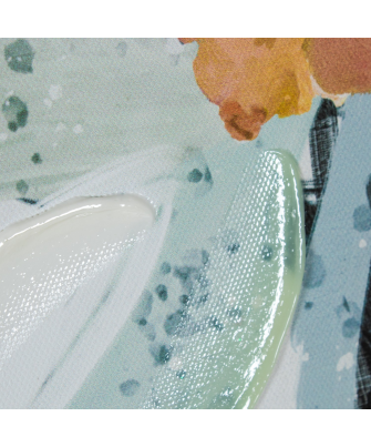 Set 5 Cuadros Lienzo Flores 1-50x1,5x50cm, 4-22x1,2x22cm