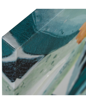 Set 5 Cuadros Lienzo Flores 1-50x1,5x50cm, 4-22x1,2x22cm