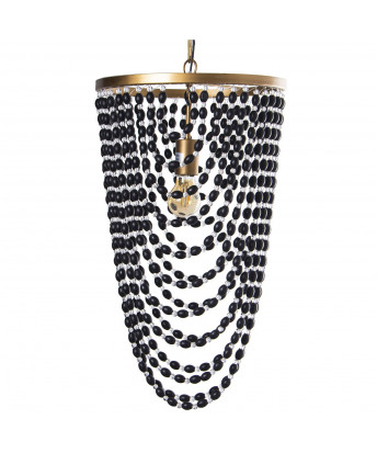 Lámpara Cuentas Oro / Negro