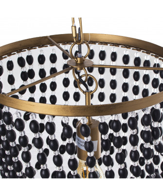 Lámpara Cuentas Oro / Negro