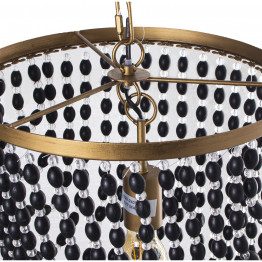 Lámpara Cuentas Oro / Negro