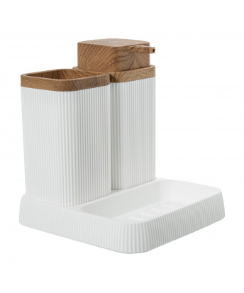 Set Baño Dosificador+Vaso+Jabonera