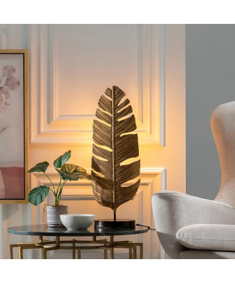 Lámpara Sobremesa Hoja Oro