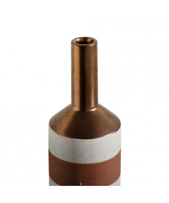 Jarrón Gris - Oro Cerámica