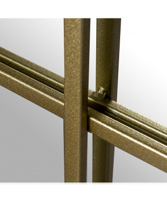 Espejo Ventana Metal Oro
