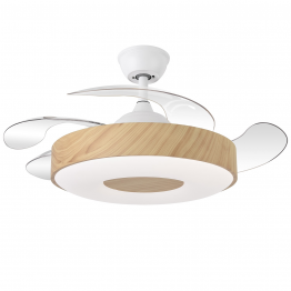 Ventilador Techo C/luz Madera Crestwood