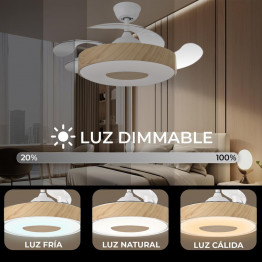 Ventilador Techo C/luz Madera Crestwood