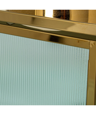 Farol Portavelas Cromado Oro