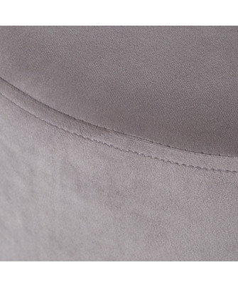 Puf Irvin Terciopelo Gris