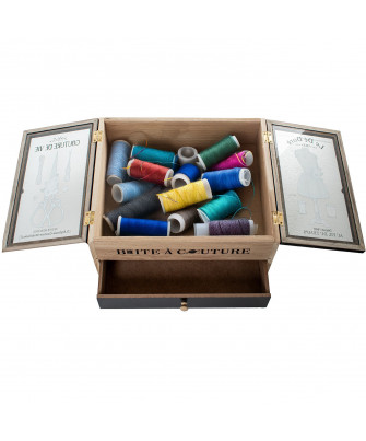 Caja Costura Madera C/tapa