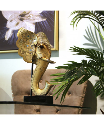 Cabeza Elefante Oro