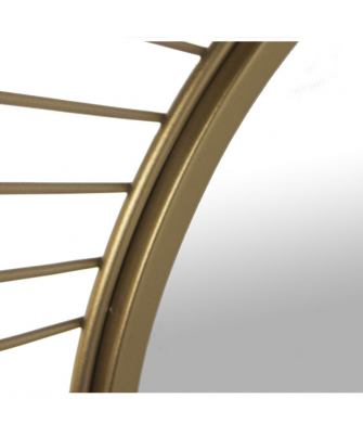 Espejo Metal Dorado 50cm