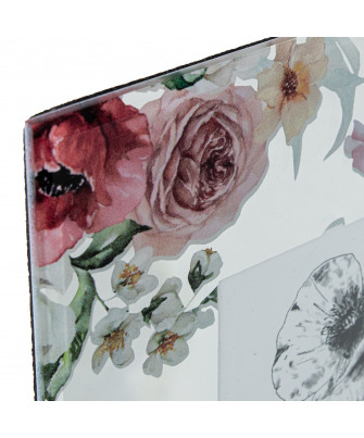 Portafotos Cristal 15x20cm Flores