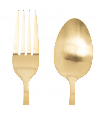 Set 24 Cubiertos Dorado Mate Lucía